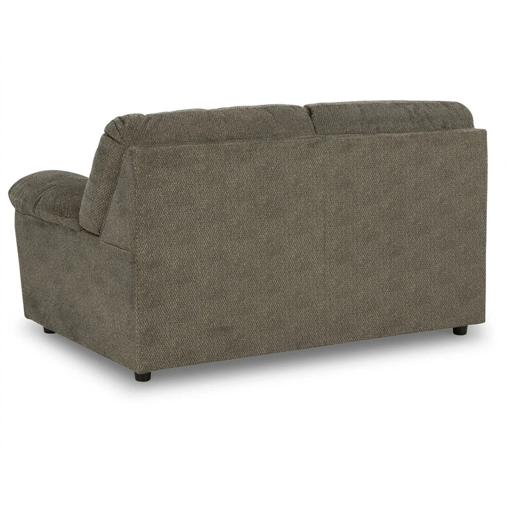Gray Fabric Wood Loveseat A80805