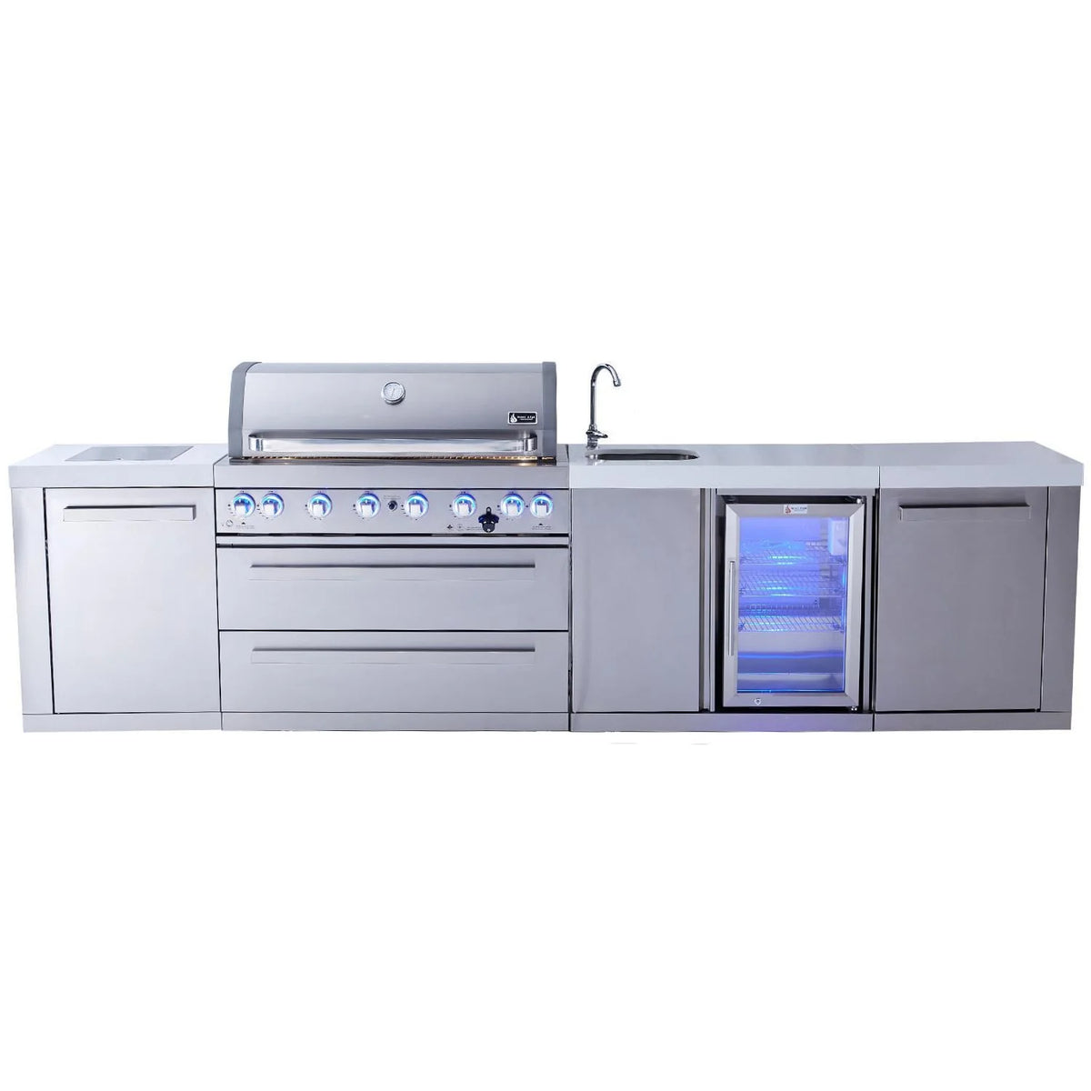 Island Grill with Beverage Center B534693