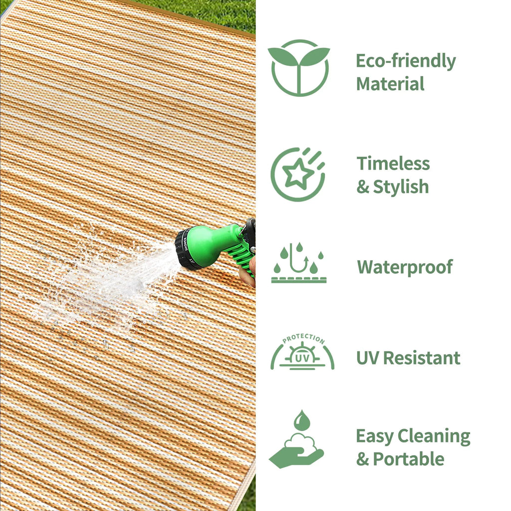 6x9 Waterproof Reversible Outdoor Area Rug K57886