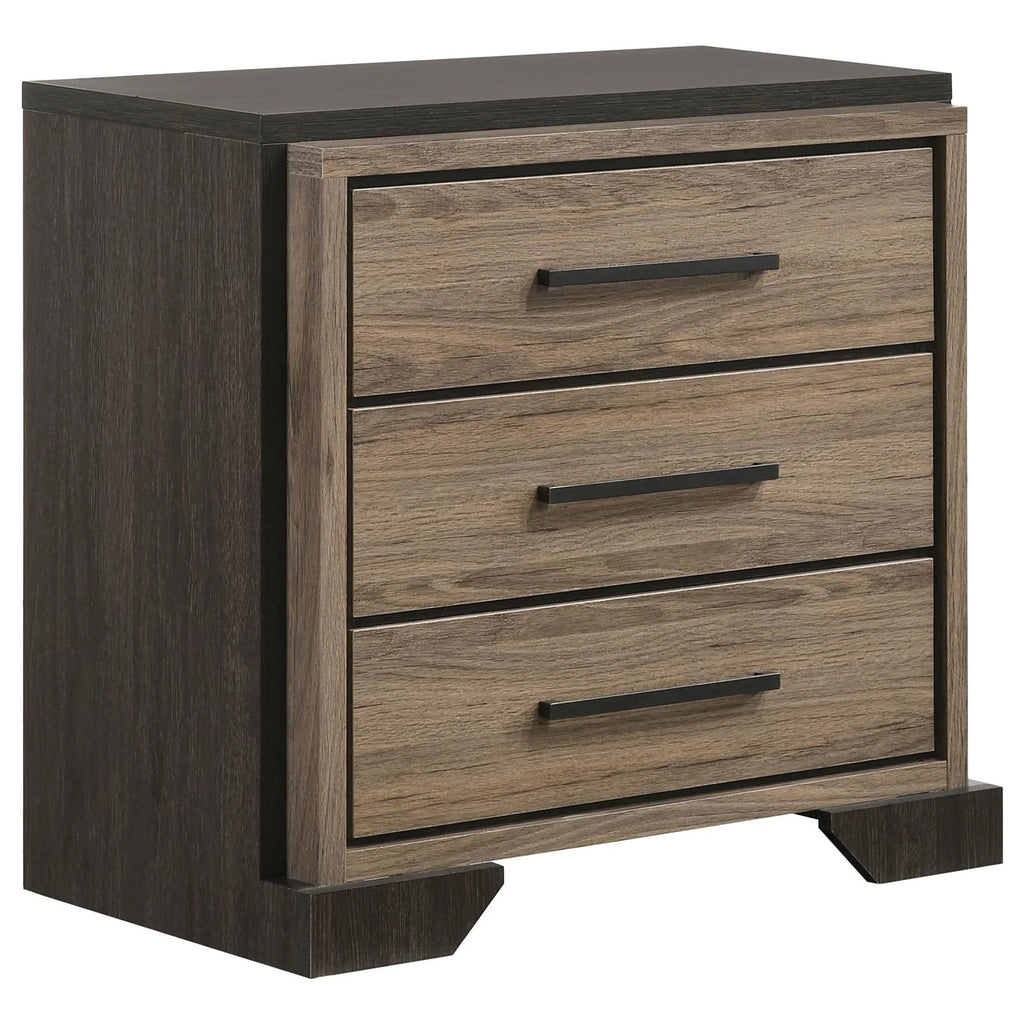 5-piece Eastern King Bedroom Set Brown and Light Taupe C65532