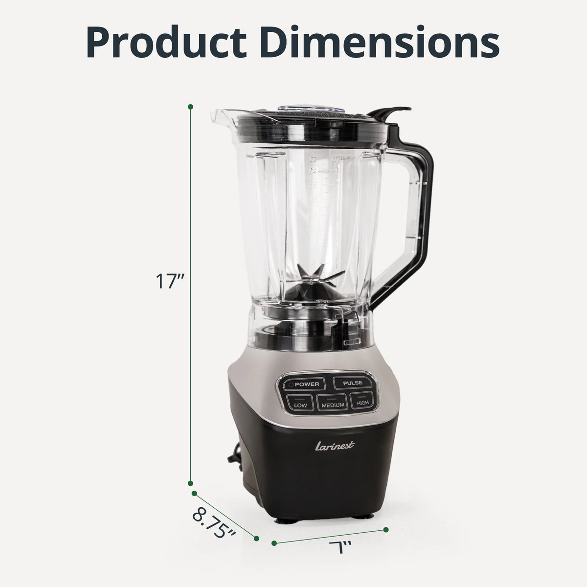 64oz Countertop and Personal Blender, 3 Speeds Pulse, Black T3974
