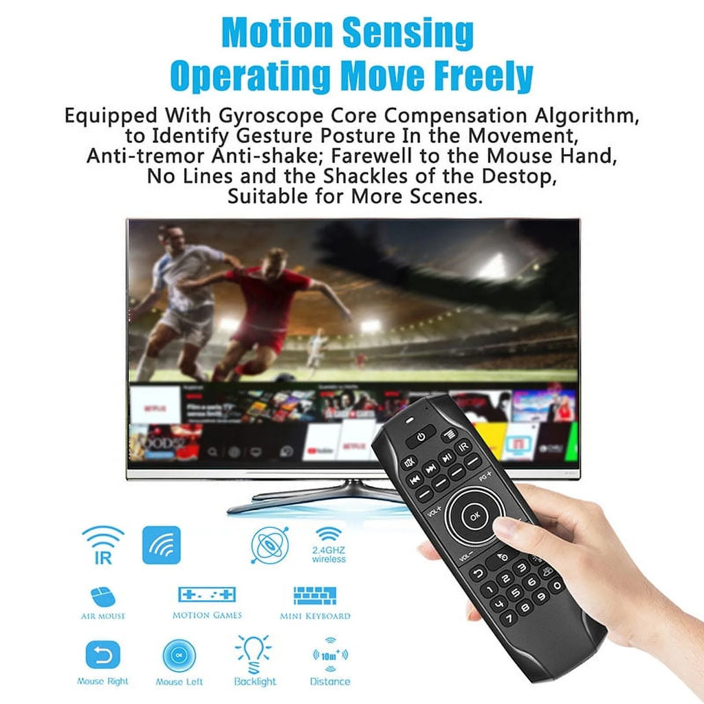 Air Mouse Gyroscope Mini Keyboard Backlight Wireless IR Learning Remote Control S8879