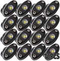 White 20PCS LED Rock Lights K826
