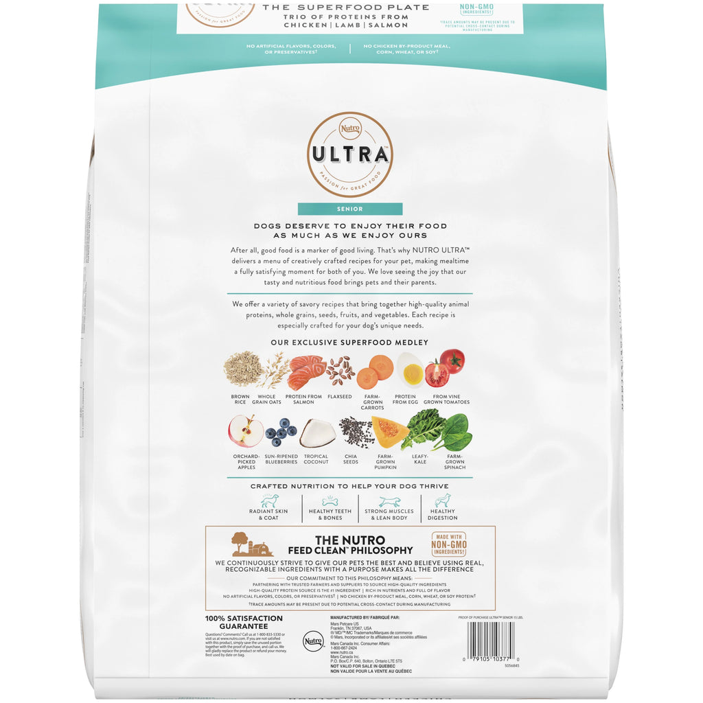 High Protein Natural Dry Dog Food With Chicken, Lamb And Salmon, 15 Lb. Bag N407741