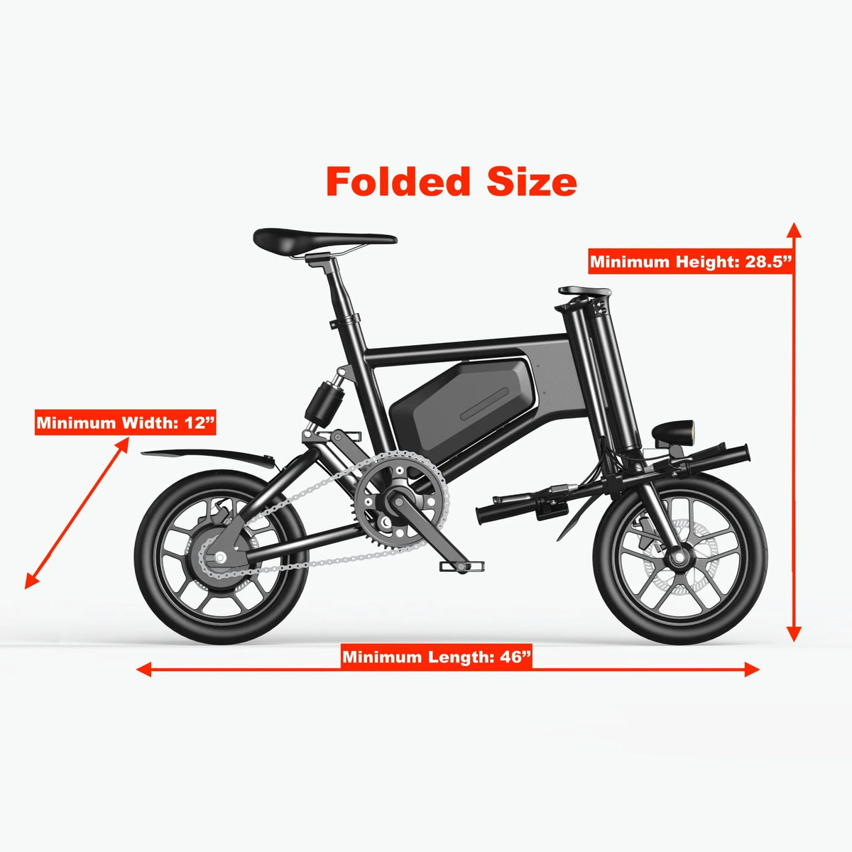 Foldable Electric Bike - Black C421817