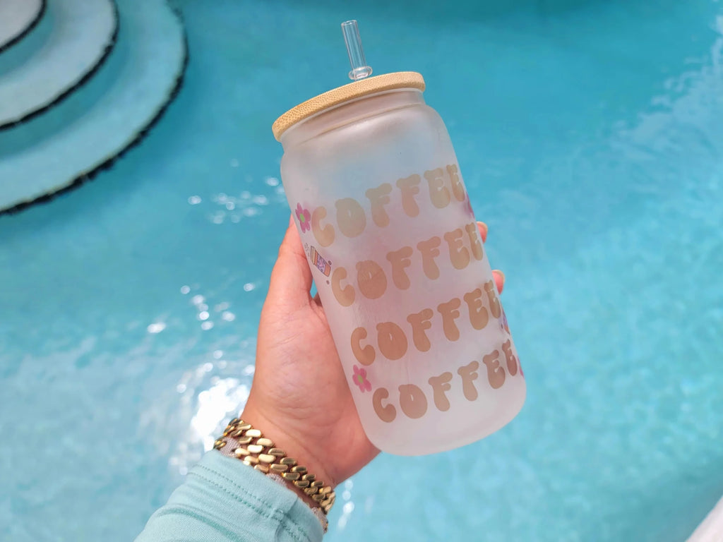 16 oz Coffee Beer Can Glass K137