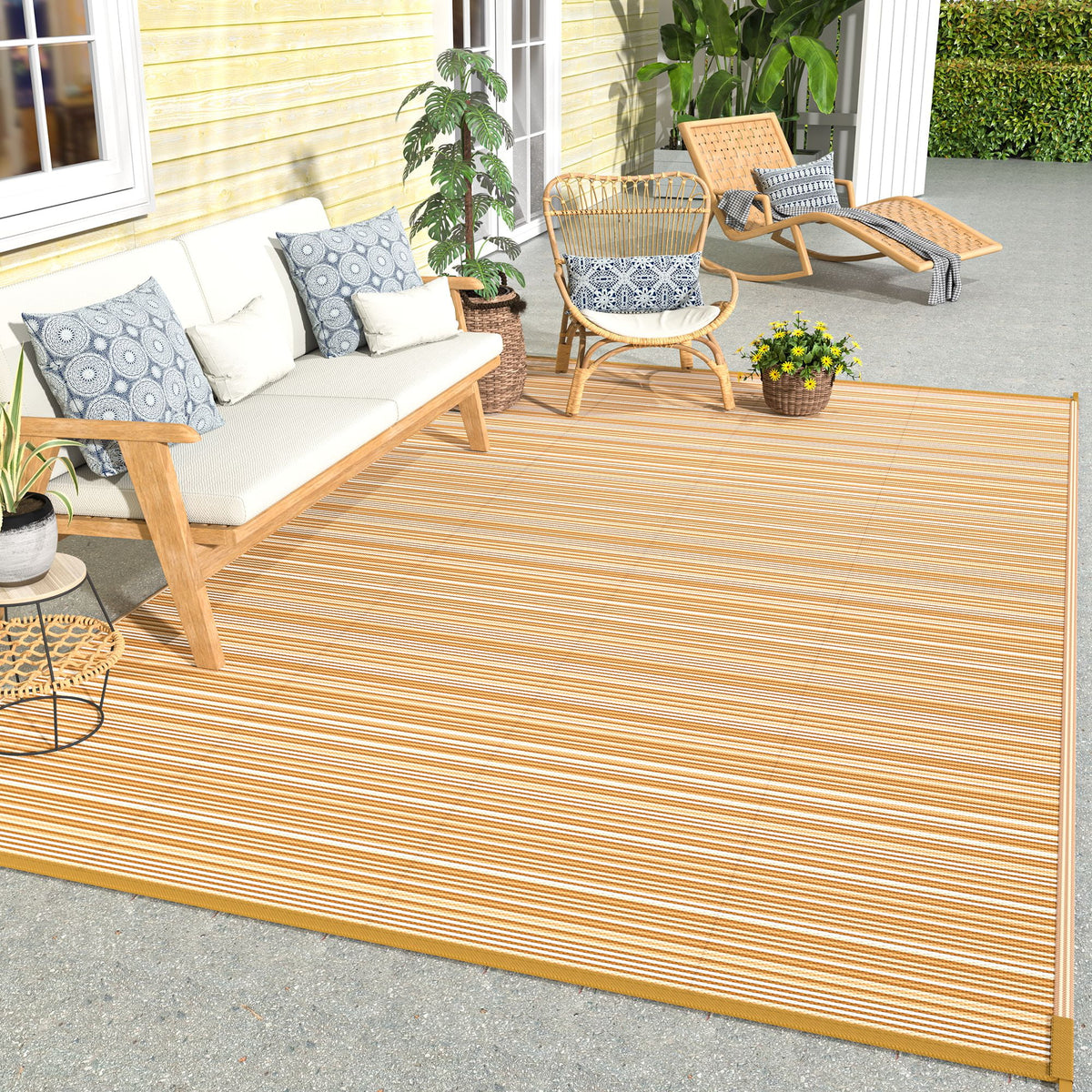 6x9 Waterproof Reversible Outdoor Area Rug K57886