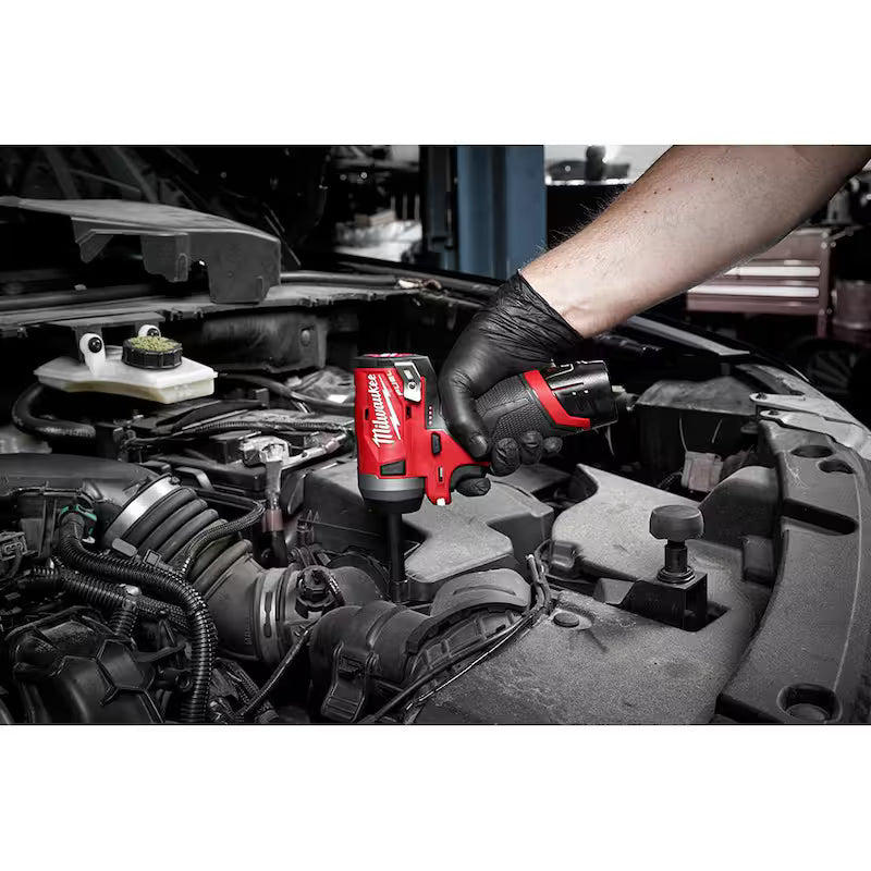 12V Brushless Cordless 1/4 in. and 1/2 in. Impact Wrenches with two 3.0 Ah Batteries P4712