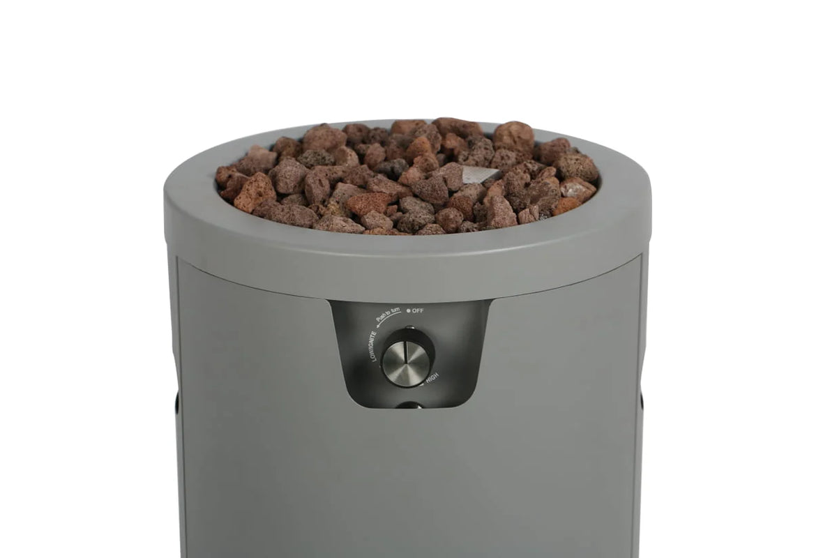 28-inch Propane Gas Outdoor Fire Pit, Matte Black D293679