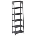 Gray 5-Tiered Ladder-Style Bookcase Z9916