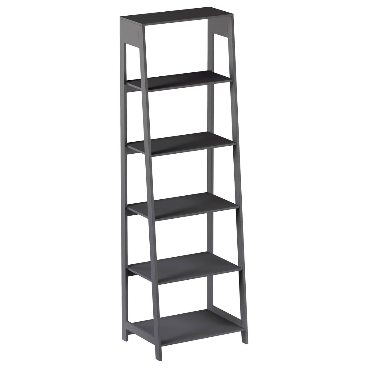 Gray 5-Tiered Ladder-Style Bookcase Z9916