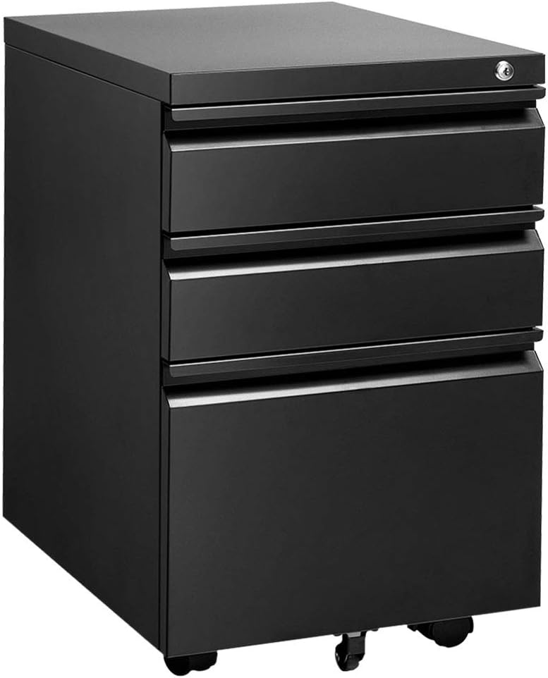 3 Drawer Metal File Cabinet with Lock U692