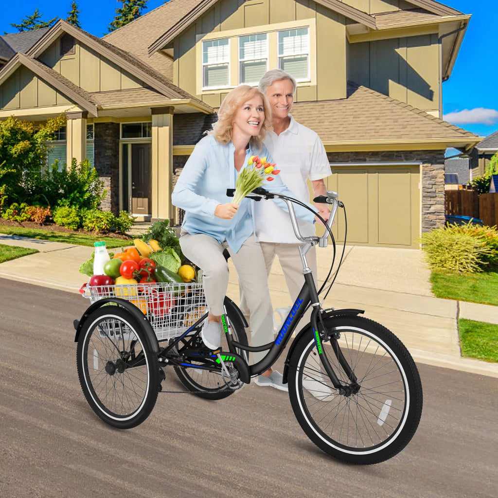 20/24/26 inch 7 Speed Adult Tricycles with Big Basket S522812