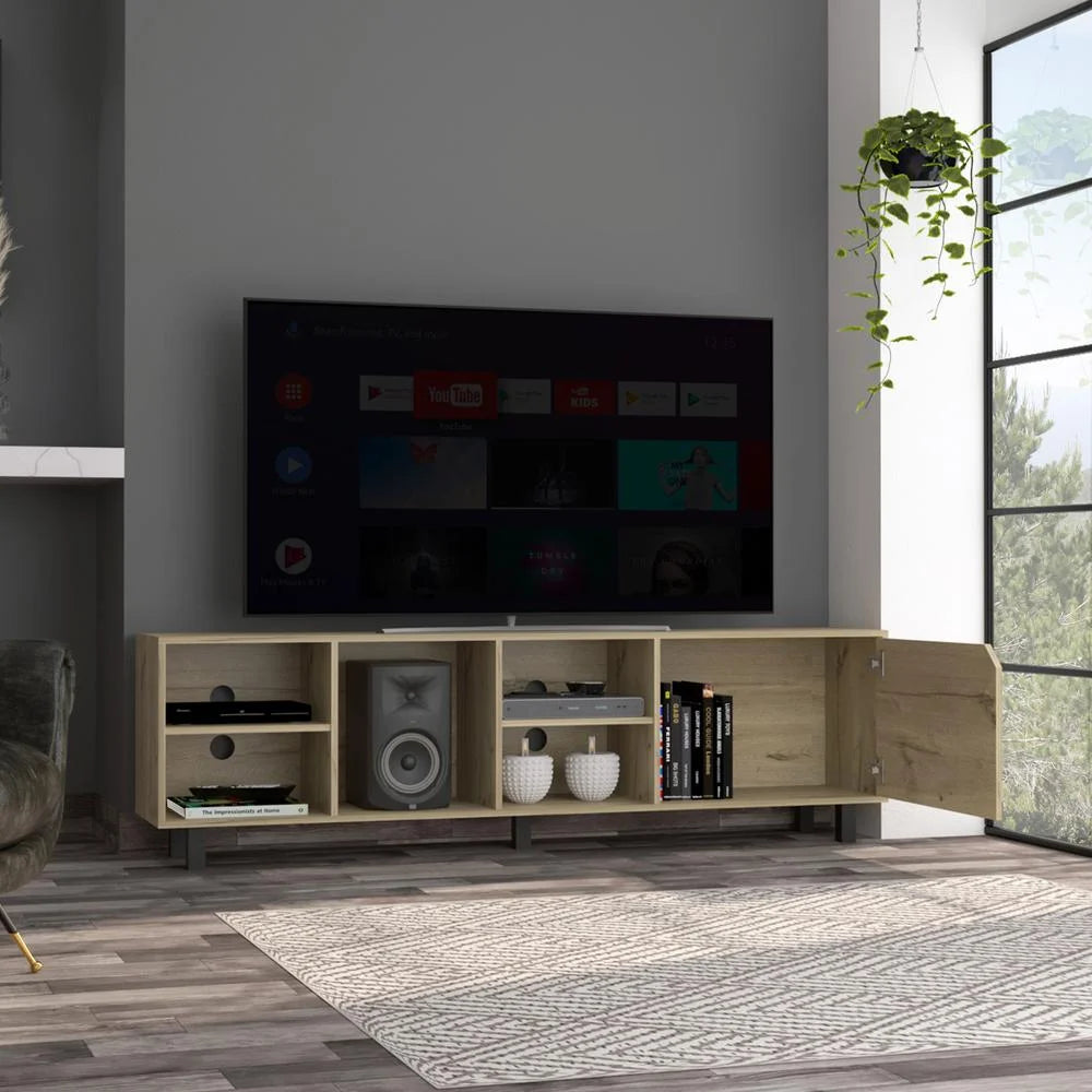 Light Oak Engineered Wood TV Stand Z87613
