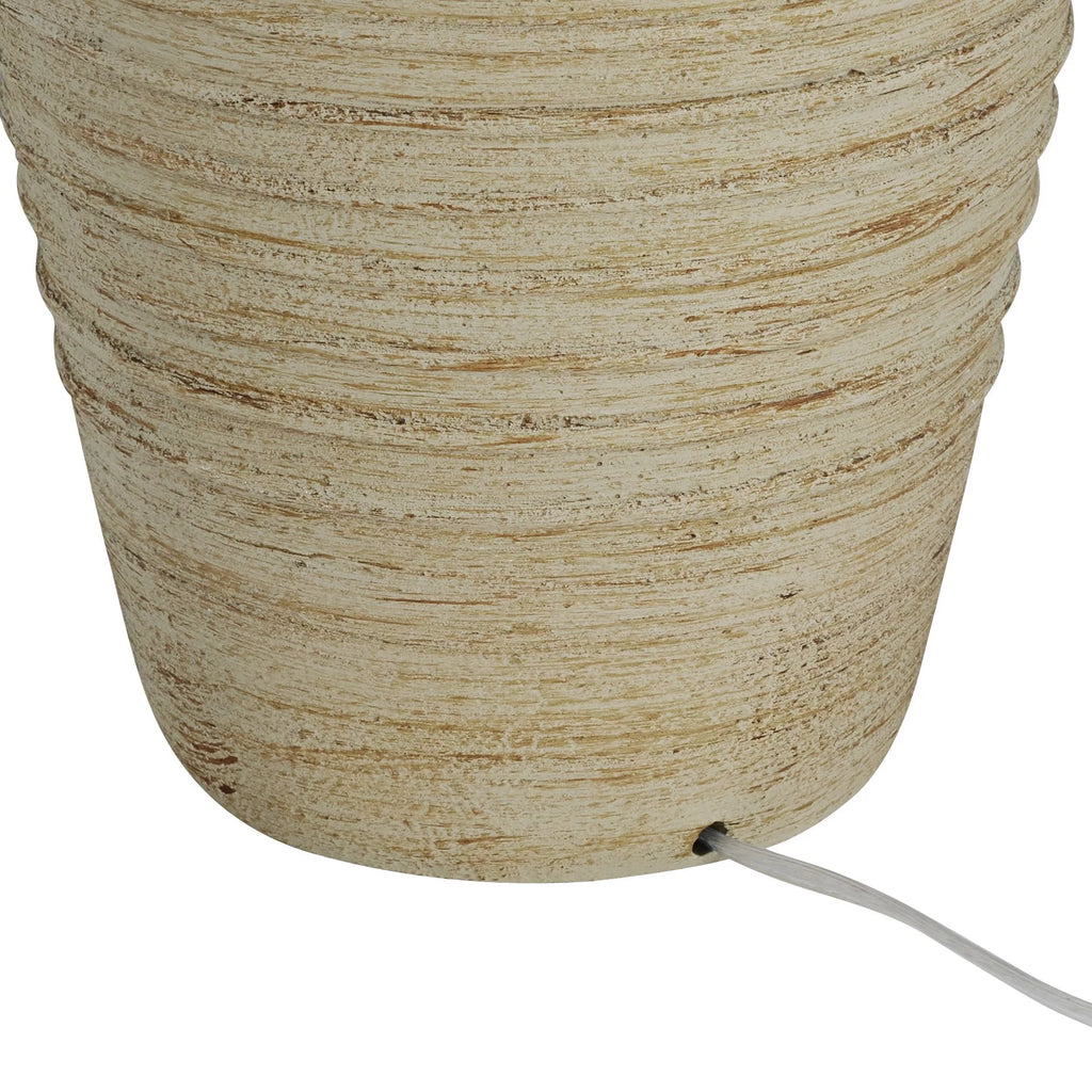 28" Tall Table Lamp with Cream Linen Drum Shade V74842
