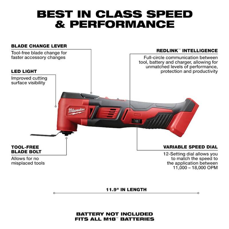 18V Lithium-Ion Brushless Cordless Compact Drill/Impact Combo Kit (2-Tool) with Oscillating Multi-Tool I884