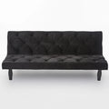 Black Velvet Futon Sofa Bed J606