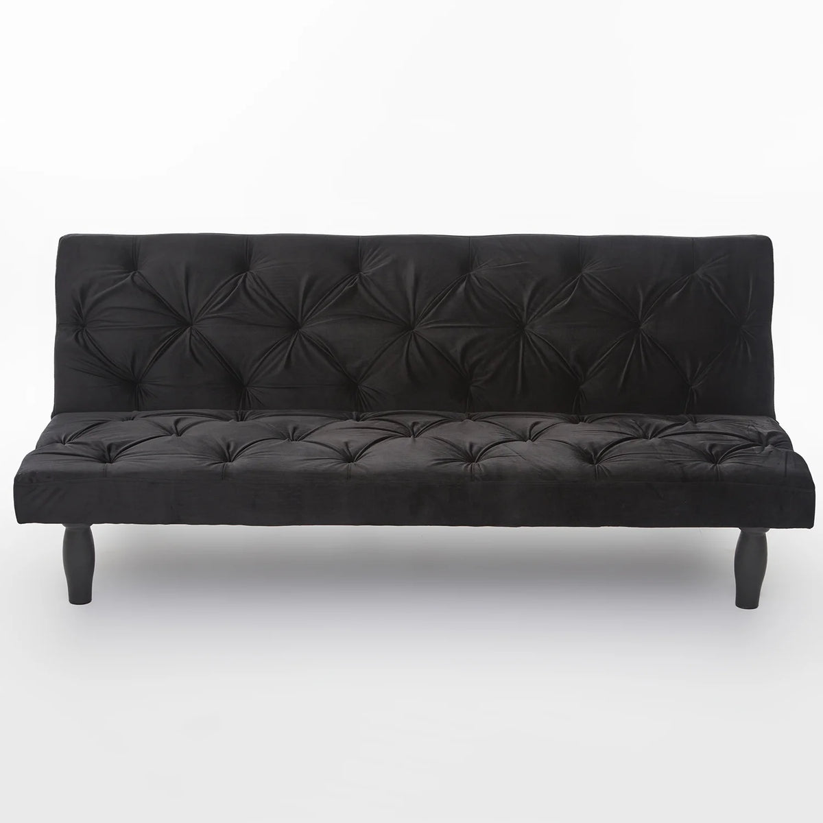Black Velvet Futon Sofa Bed J606