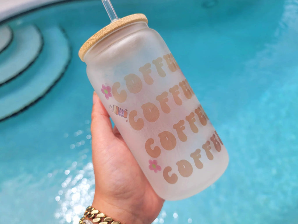 16 oz Coffee Beer Can Glass K137
