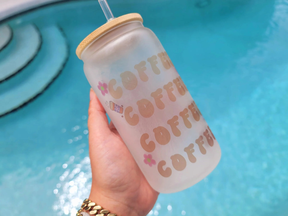 16 oz Coffee Beer Can Glass K137