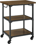 Multifunction Cart Rustic Antique Oak Black K1206