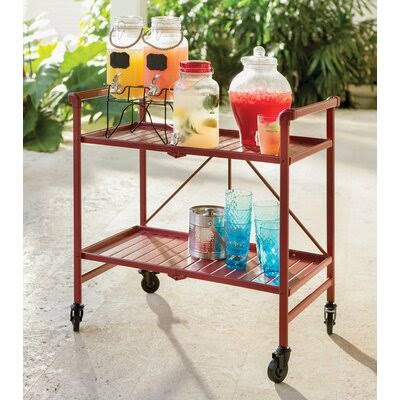 Ruby Red Bar Serving Cart A4414