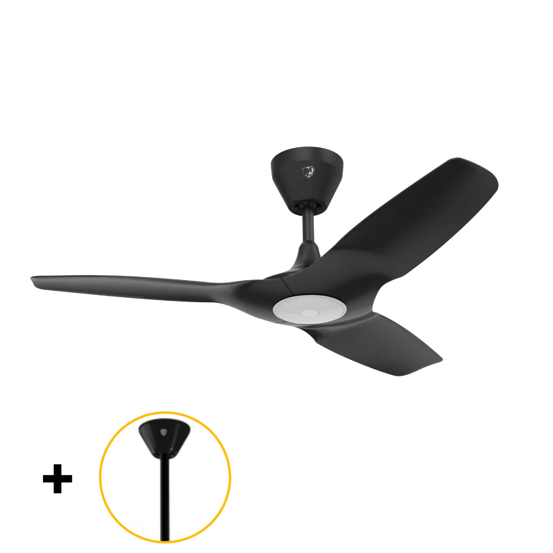 Black Ceiling Fan with Downrod P813