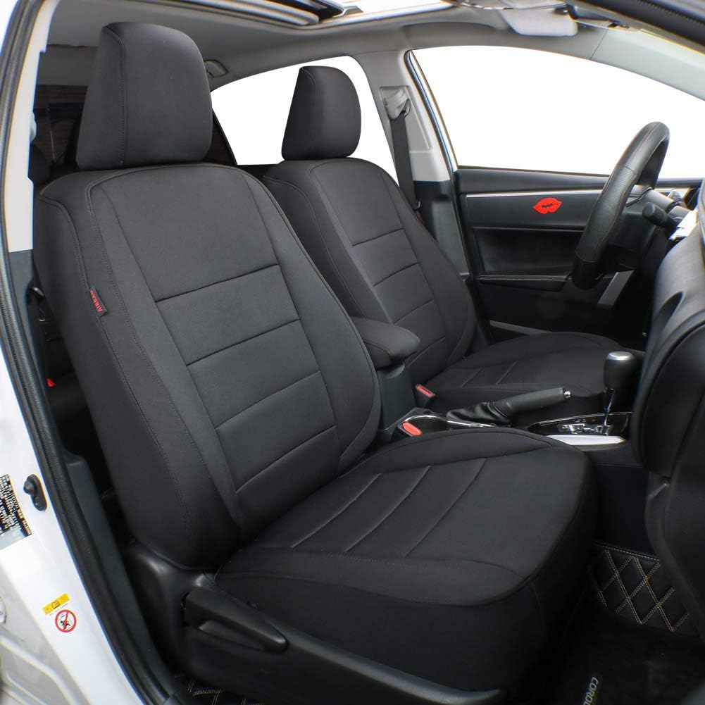 Custom Fit Full Set Car Seat Covers Leatherette Black Z94990