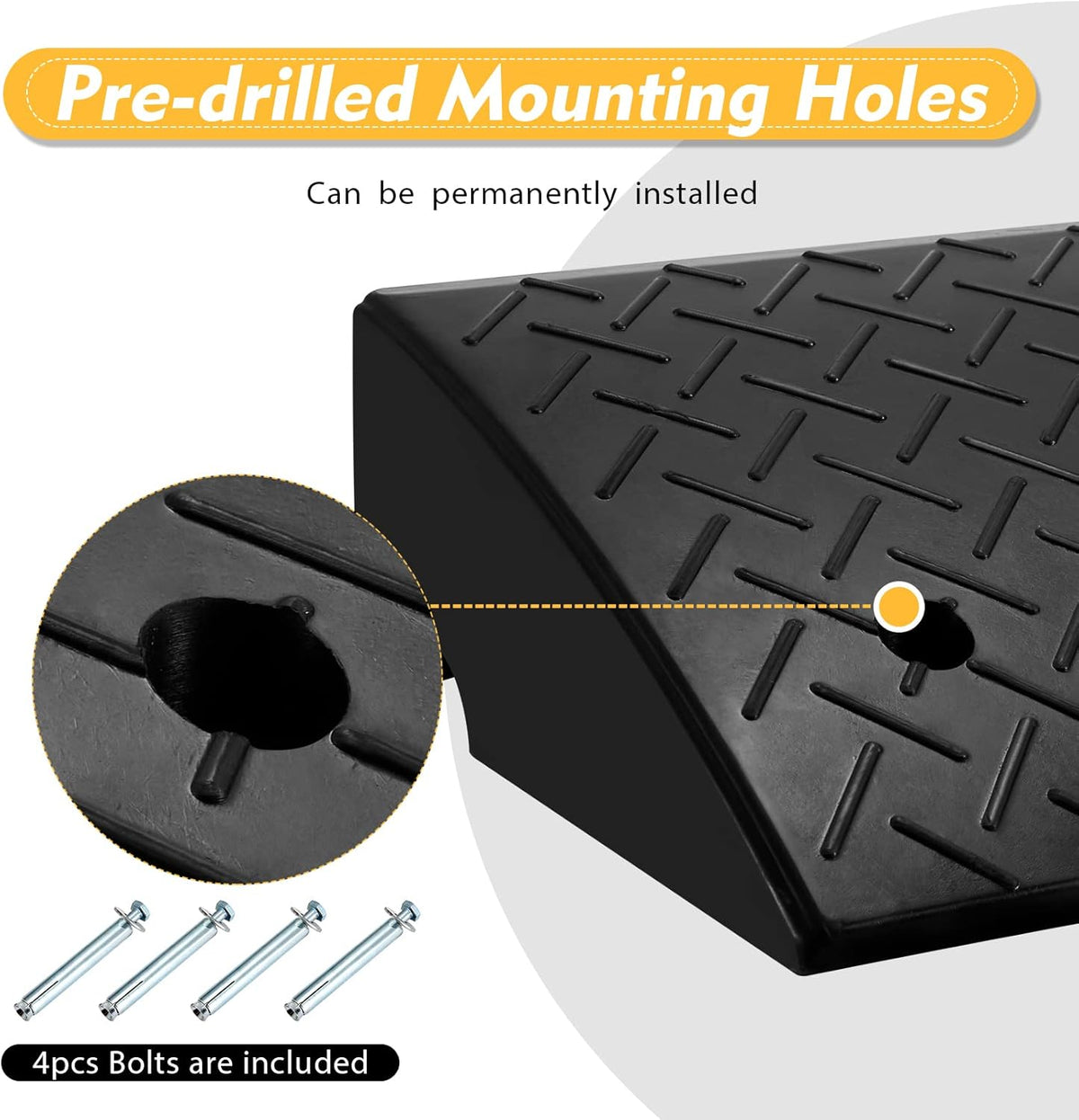 2PCS Rubber Car Curb Ramps E35122