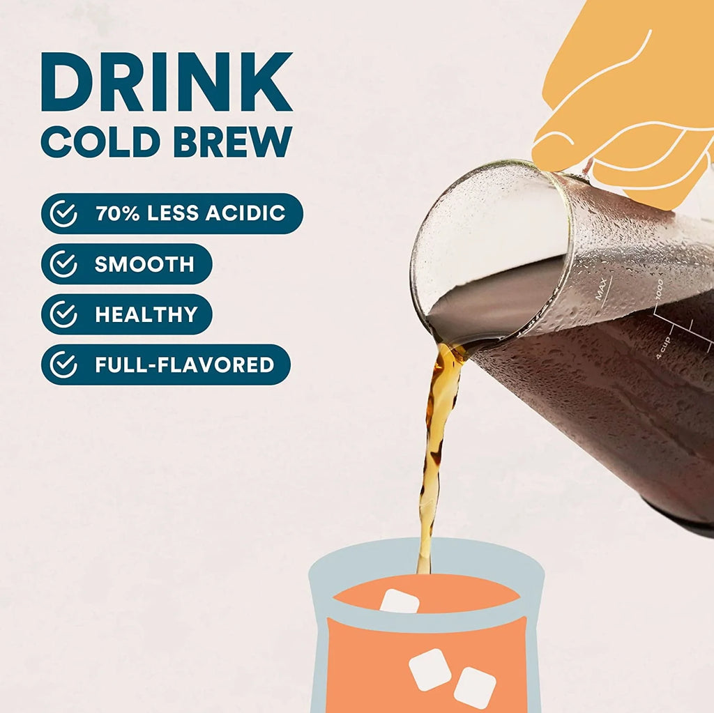 Airtight Cold Brew Iced Coffee Maker & Tea Infuser with Spout L8375