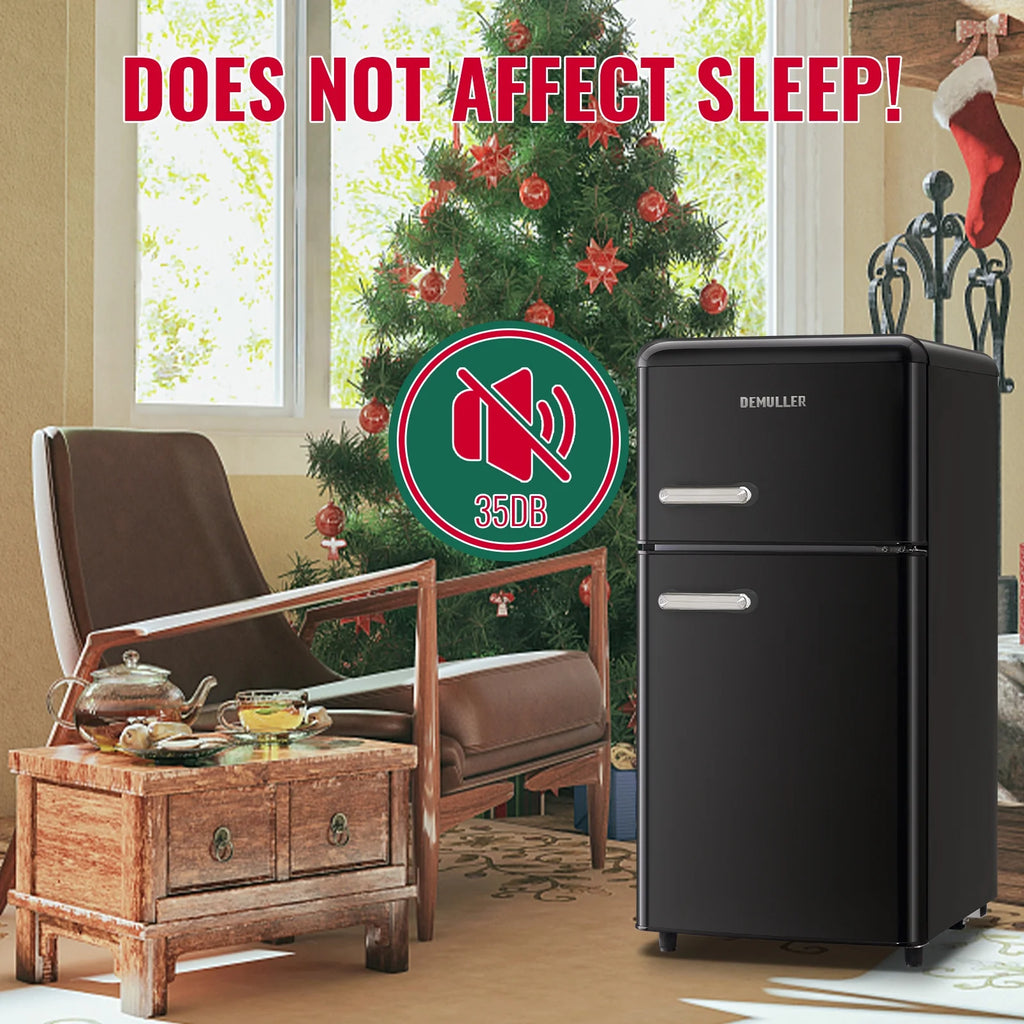 3.5 Cu.ft Dual Door Small Refrigerator with Freezer T77715