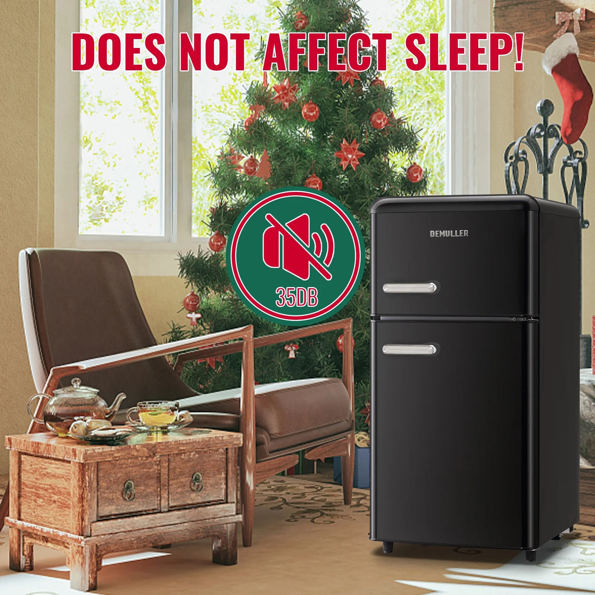 3.5 Cu.ft Dual Door Small Refrigerator with Freezer T77715