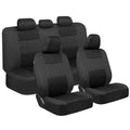 Reverse Charcoal Gray Two-Tone Car Seat Covers Full Set E89173
