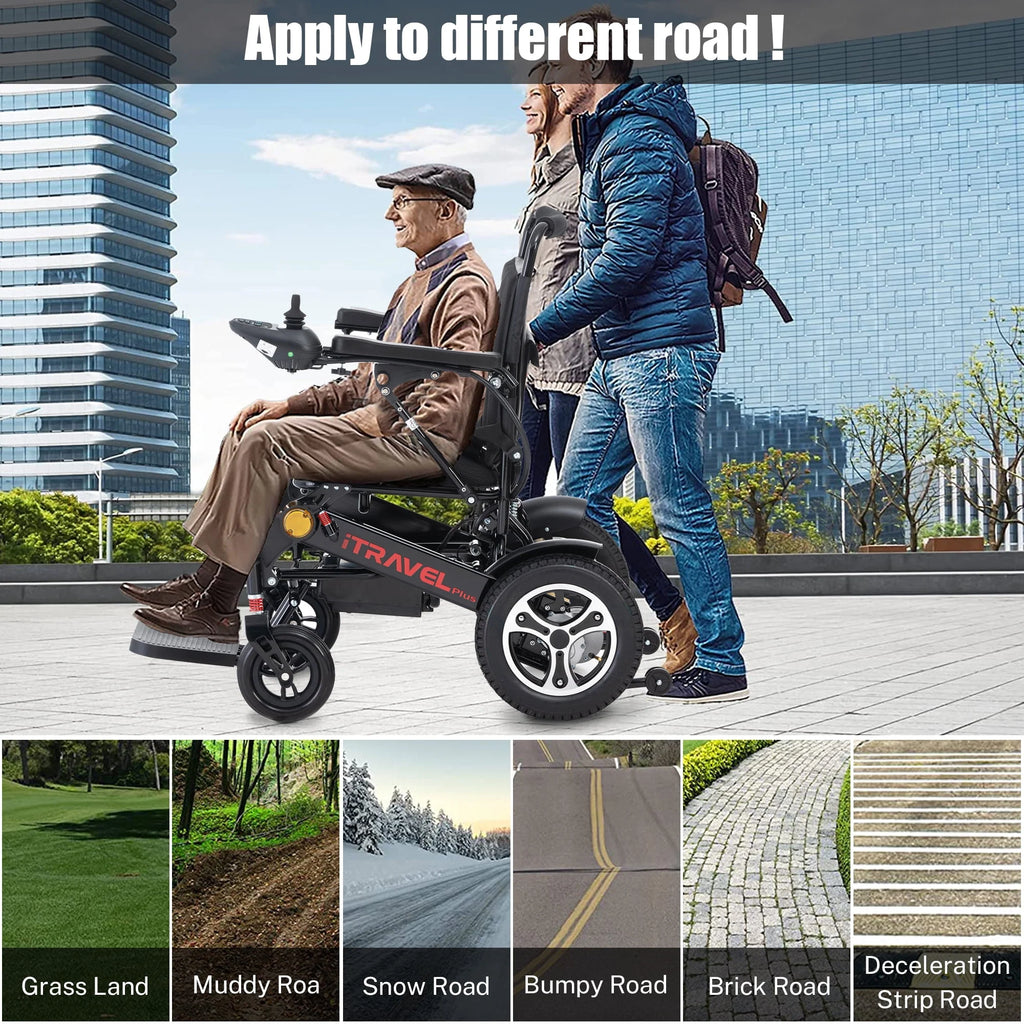 Lightweight Portable Folding Electric Wheelchair with Gel Seat Cushion K58616