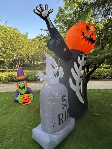 8FT Inflatable Halloween Decoration with Built-in LED Lights E29277