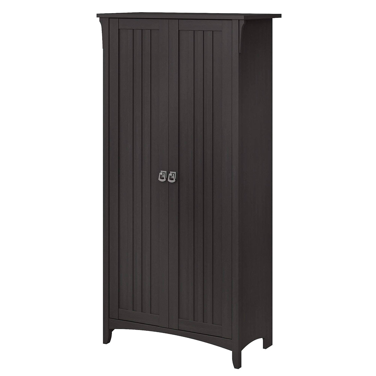 Vintage Black Kitchen Pantry Cabinet with Doors E37633