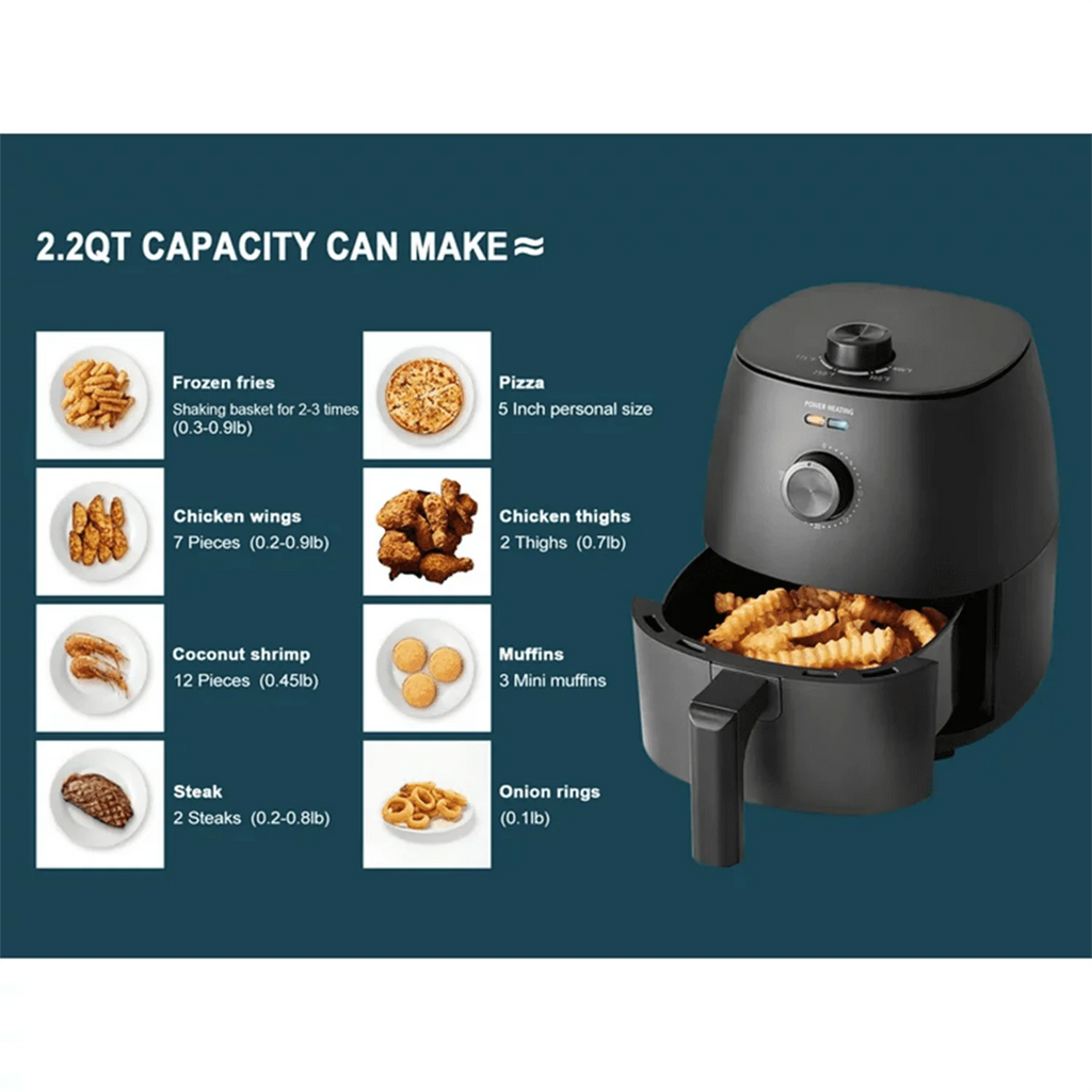 2.2 Quart Compact Non-Stick Air Fryer P803928