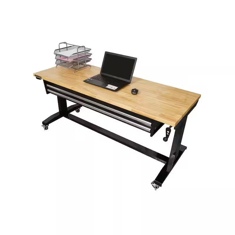 Adjustable Height Workbench Table with 2 Drawers N1137