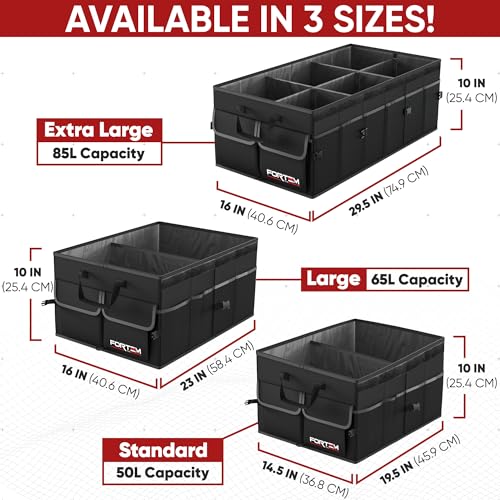 Collapsible Multi Compartment Car Trunk Organizer S11008