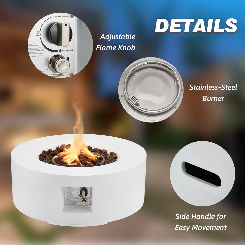 2-Piece Outdoor Propane Firepit Table Set B416939