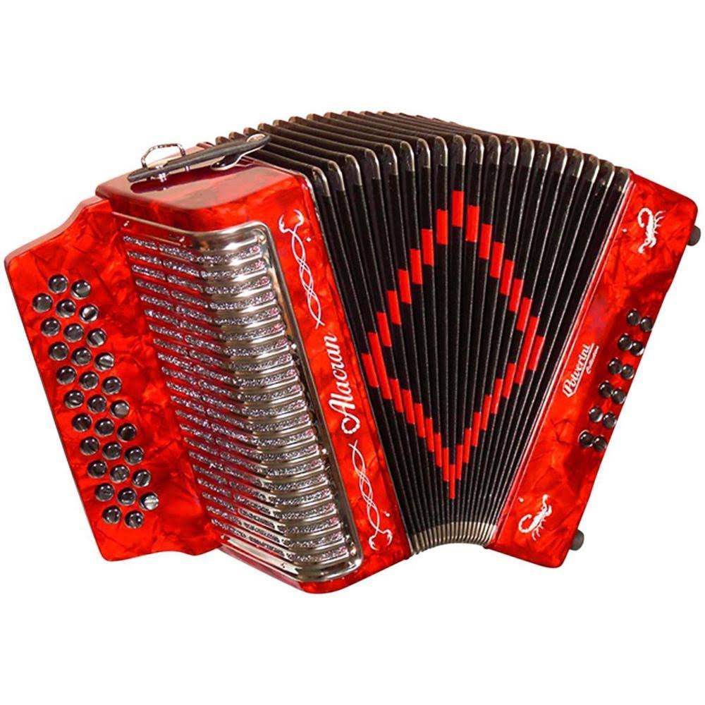 Red Accordion with Case L56460