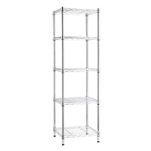 3-Shelf Adjustable Steel Wire Rack Shelving, Black R19436