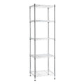 3-Shelf Adjustable Steel Wire Rack Shelving, Black R19436