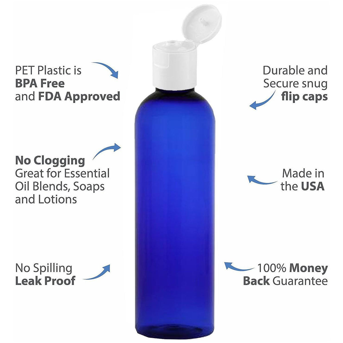 4 oz BPA Free Squeezable Travel Bottles A73255