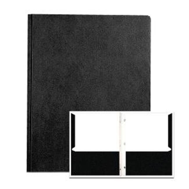 Black 2-Pocket Folders with Prongs, 25/Box C73678