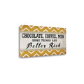 Chocolate Coffee IV Giclee Print on Wrap Canvas H307