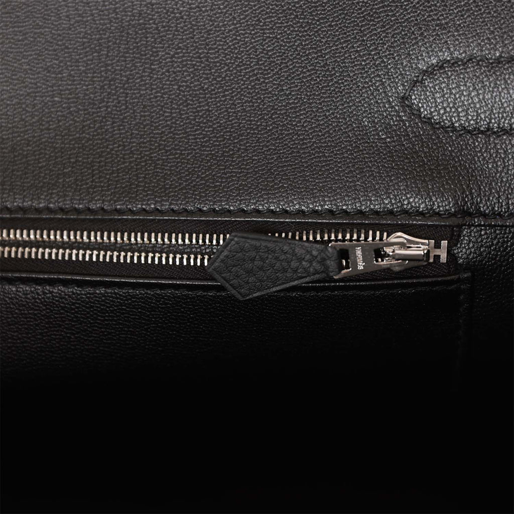 Black 35 Togo Leather Handbag O347