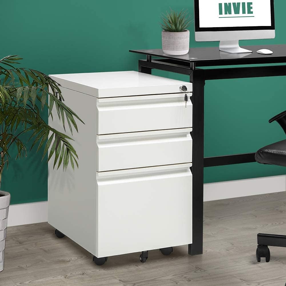 3 Drawer Metal File Cabinet with Lock U692