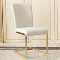 White PU Leather Dining Chairs Set of 2 S551202