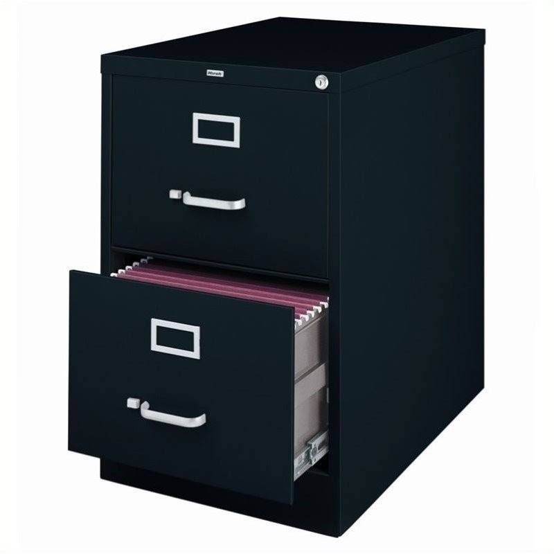 2 Drawer Legal File Cabinet in Black Y185998